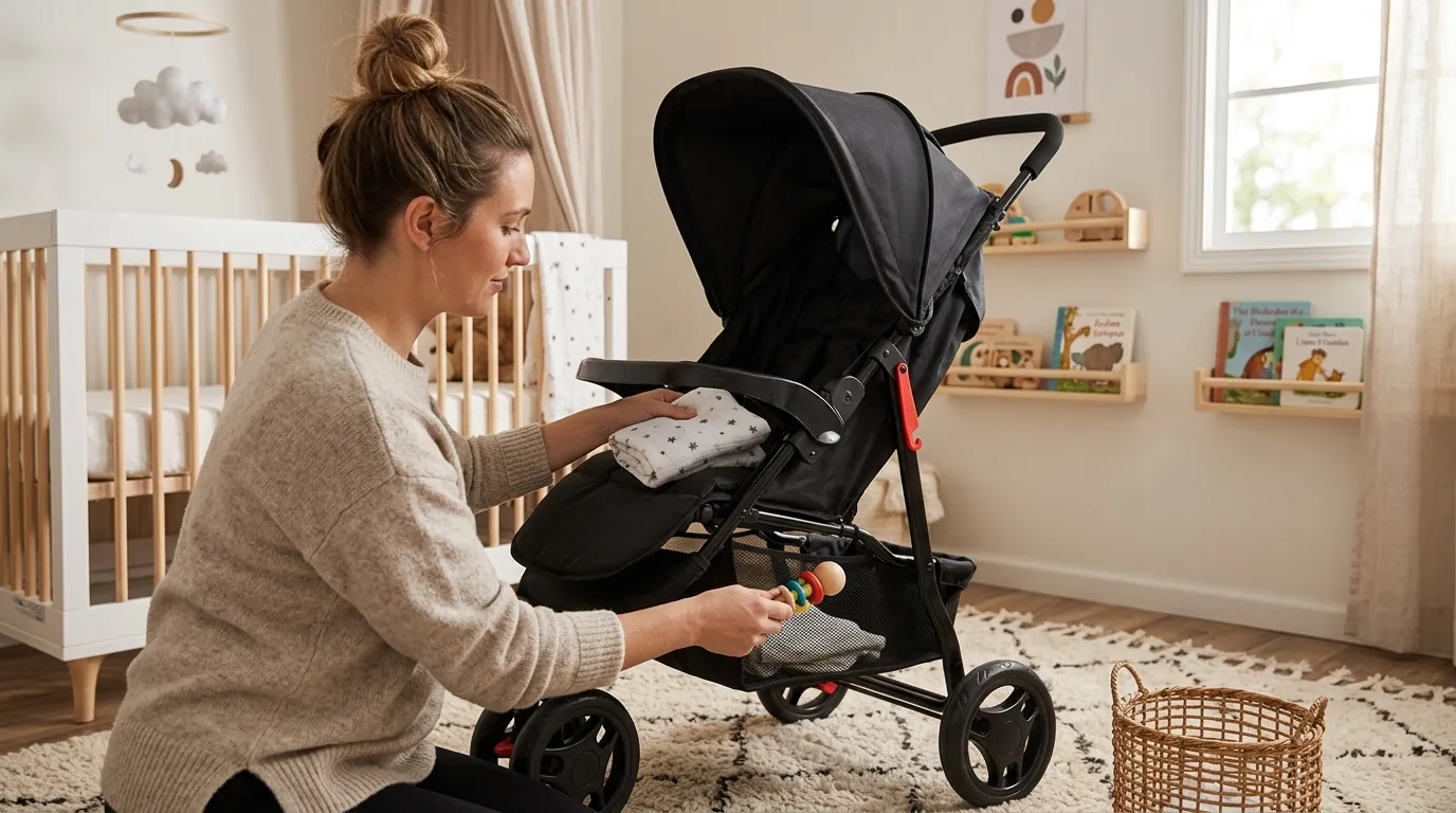 Carrinho de bebê prático para rotina de mães